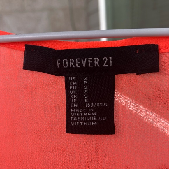 Neon Coral Sheer Tank - Picture 4 of 5